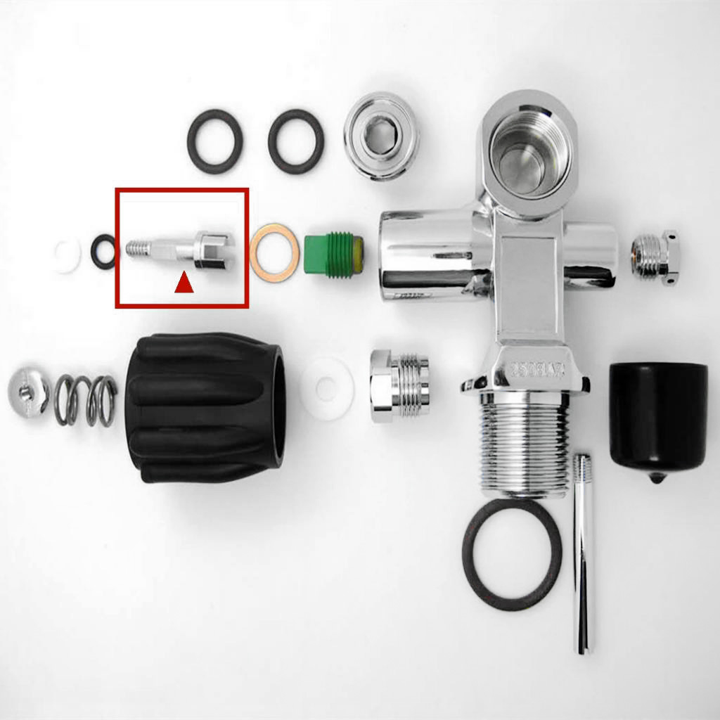 Rvs Scuba Dive Tank Klep Spindel/Stuurpen Rubber O-ring Type Nitrox Duiken Zuurstof Cilinder Snorkelen Accessoires