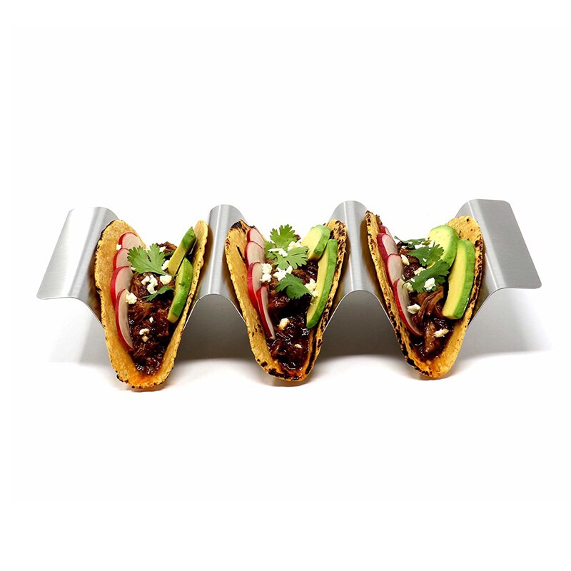 Porte-tacos en acier inoxydable 304, étagère à aliments mexicaine, coquillages, accessoires de cuisine, support de cuisson en métal
