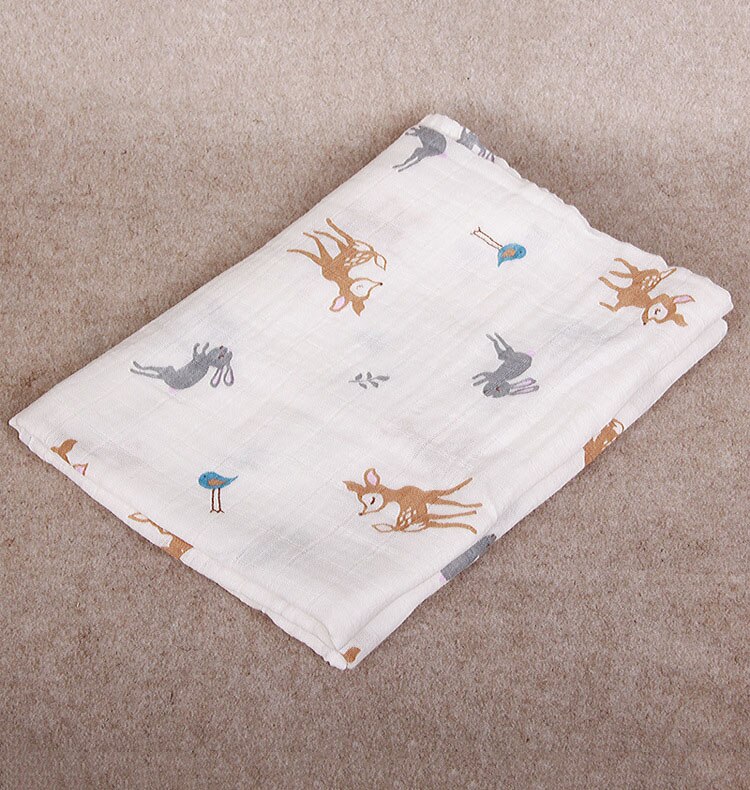 Aden anais muslin babyfilt &svaddar bebis swaddle kuvert filtar för baby bomull badhandduk kuvert för nyfödda: Sika rådjur