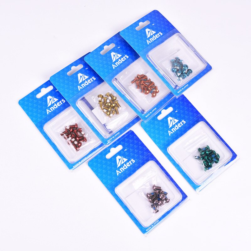 Anders 12PCS Bunte Fahrrad Disc Bremse Schrauben Legierung Bike Bremsscheibe Torx T25 M5x10mm Schrauben für Mountainbike