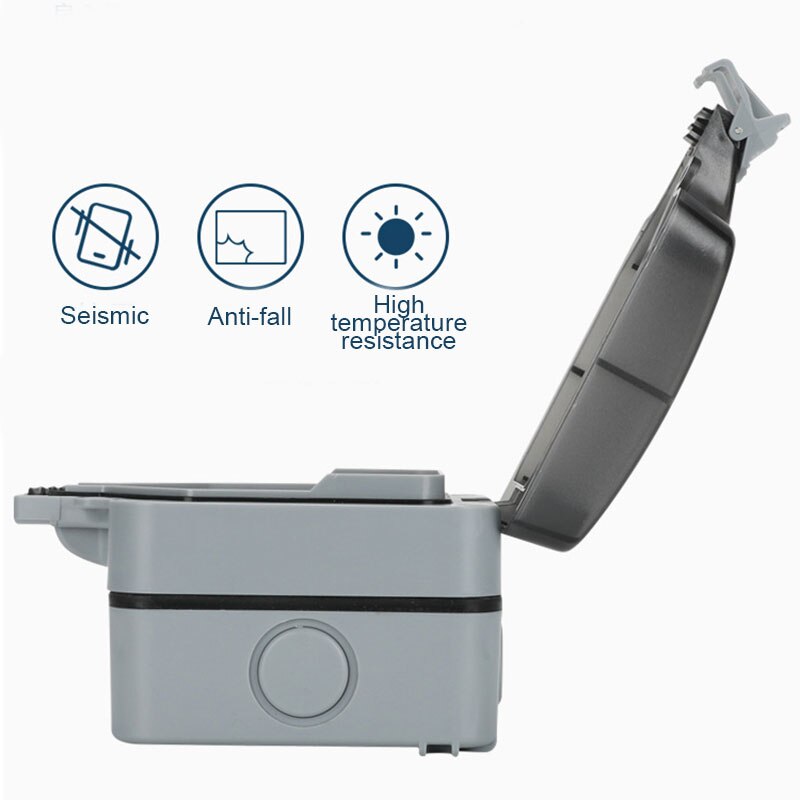 IP66 Weatherproof Waterproof Outdoor Wall Power Socket 16A Double Electrical Outlet USJ99