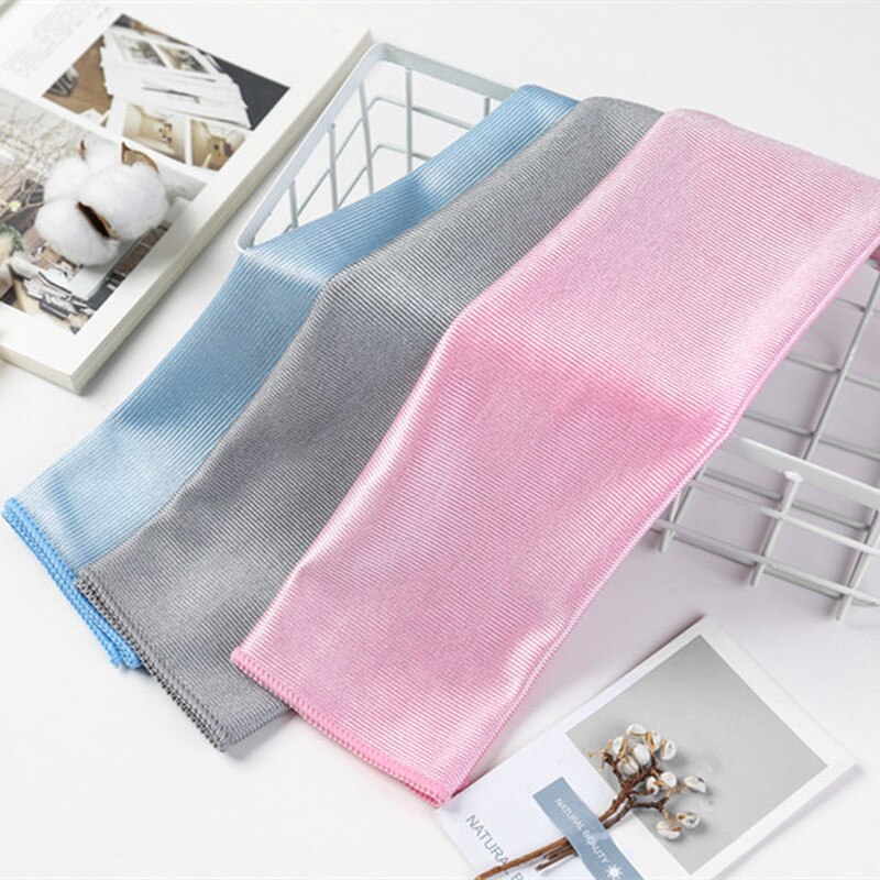 1pc Wipe Glass Cloth No Trace Absorbable Soft Microfiber No Lint Window Car Rag Cleaning Towel Kitchen Cleaning Cloth Wipes