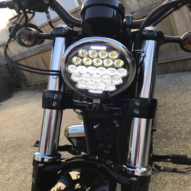 Universal- Motorrad Scheinwerfer 5,75 Zoll LED Scheinwerfer H4 Phare Farol Moto Scheinwerfer Hallo/Abblendlicht 5-3/4 "projektor Licht Eisen 883.