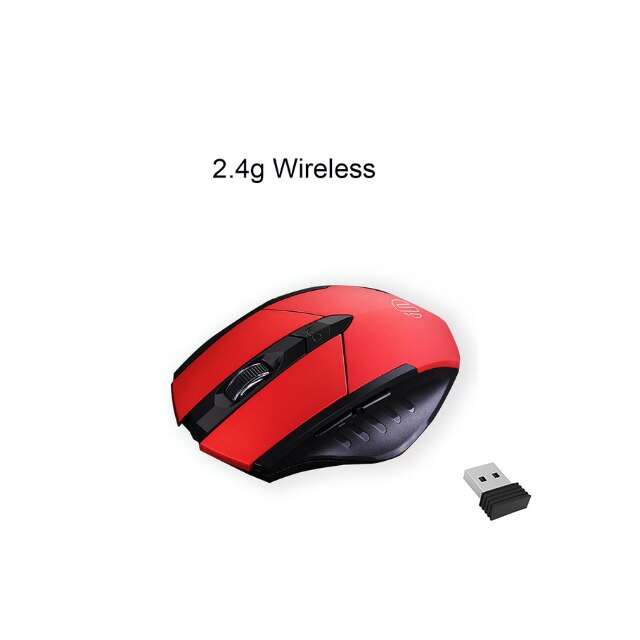 Rechargeable Wireless Mouse Three Modes 2.4G Bluetooth Ergonomic Optical Mouse 4000DPI Mechanical Touch 6 Buttons for Laptop PC