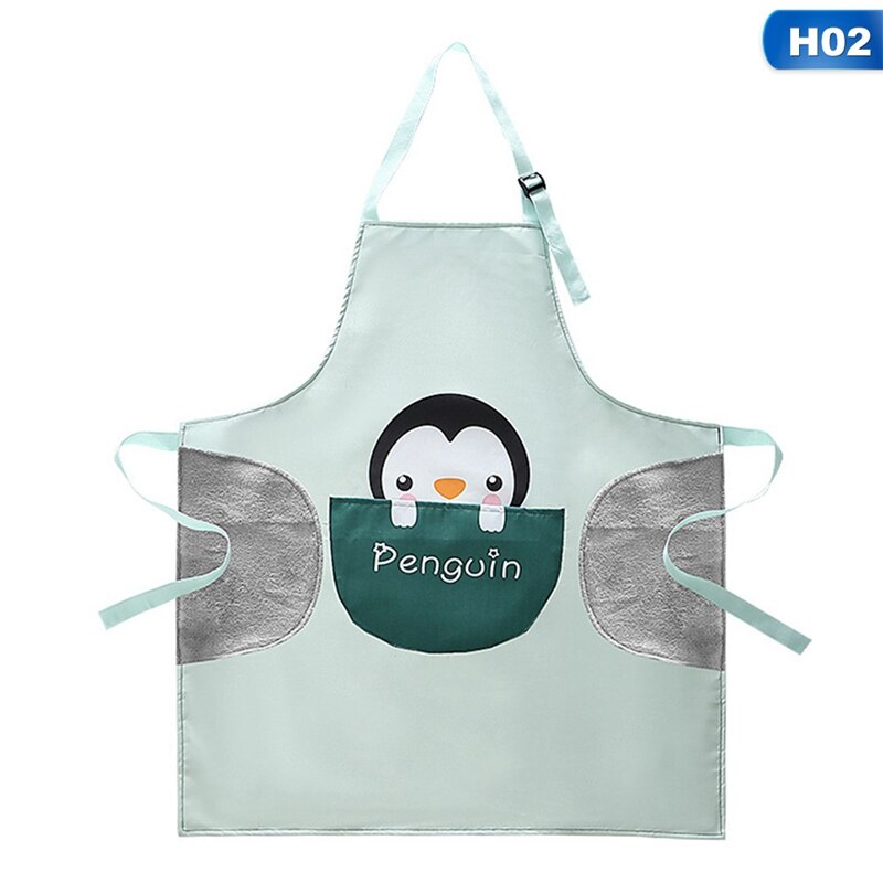 Śliczne rysunek przedstawiający pandę królik nadruk pingwin fartuch kuchenny wodoodporny anty-tłusty fartuch bawełniana pościel Wasy robić czyszczenia narzędzia robić domu 2021 nowy: 2