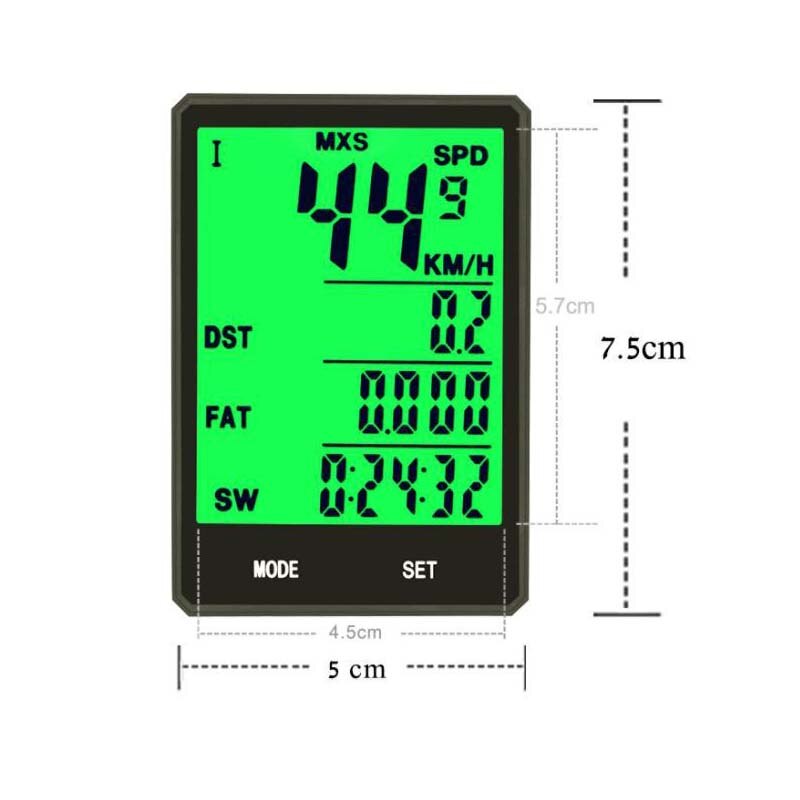 Impermeabile Ciclocomputer Wireless E Cablato 2.8 "MTB DELLA BICI Ciclismo Contachilometri Cronometro Tachimetro Orologio LED Digital Tasso