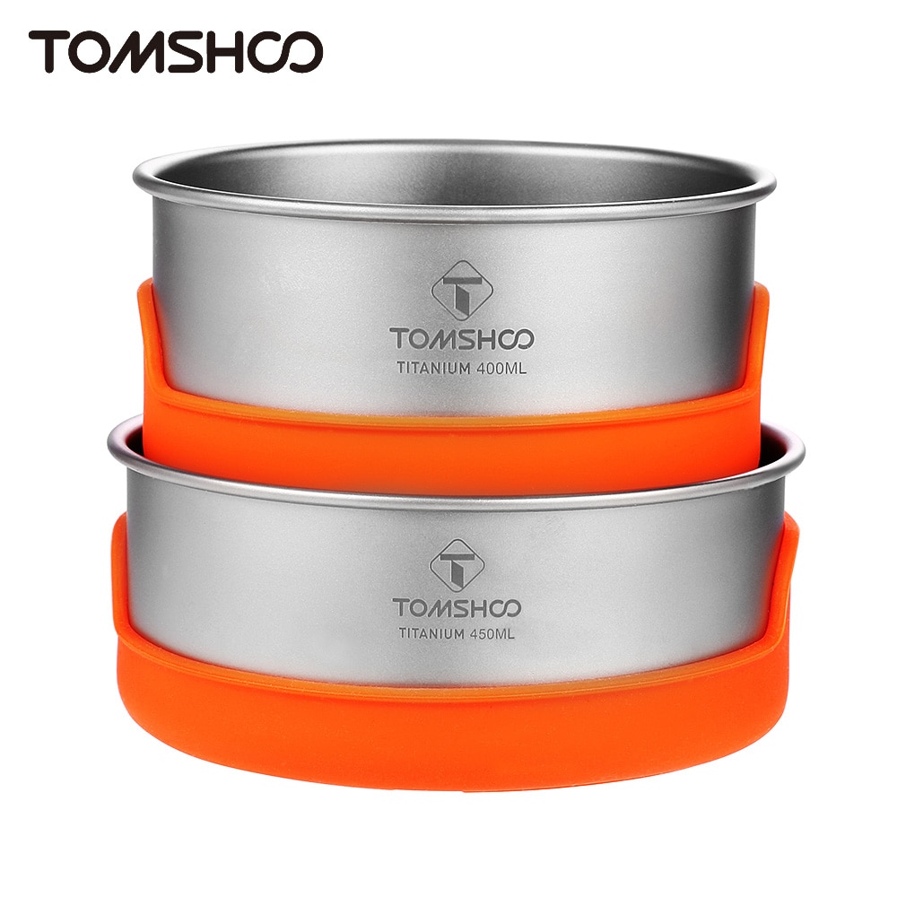 Tomshoo Titanium Camping Kommen Outdoor Camping Benodigdheden Wandelen Picknick Kom Outdoor Servies Set 400Ml/450Ml Reizen Kom set
