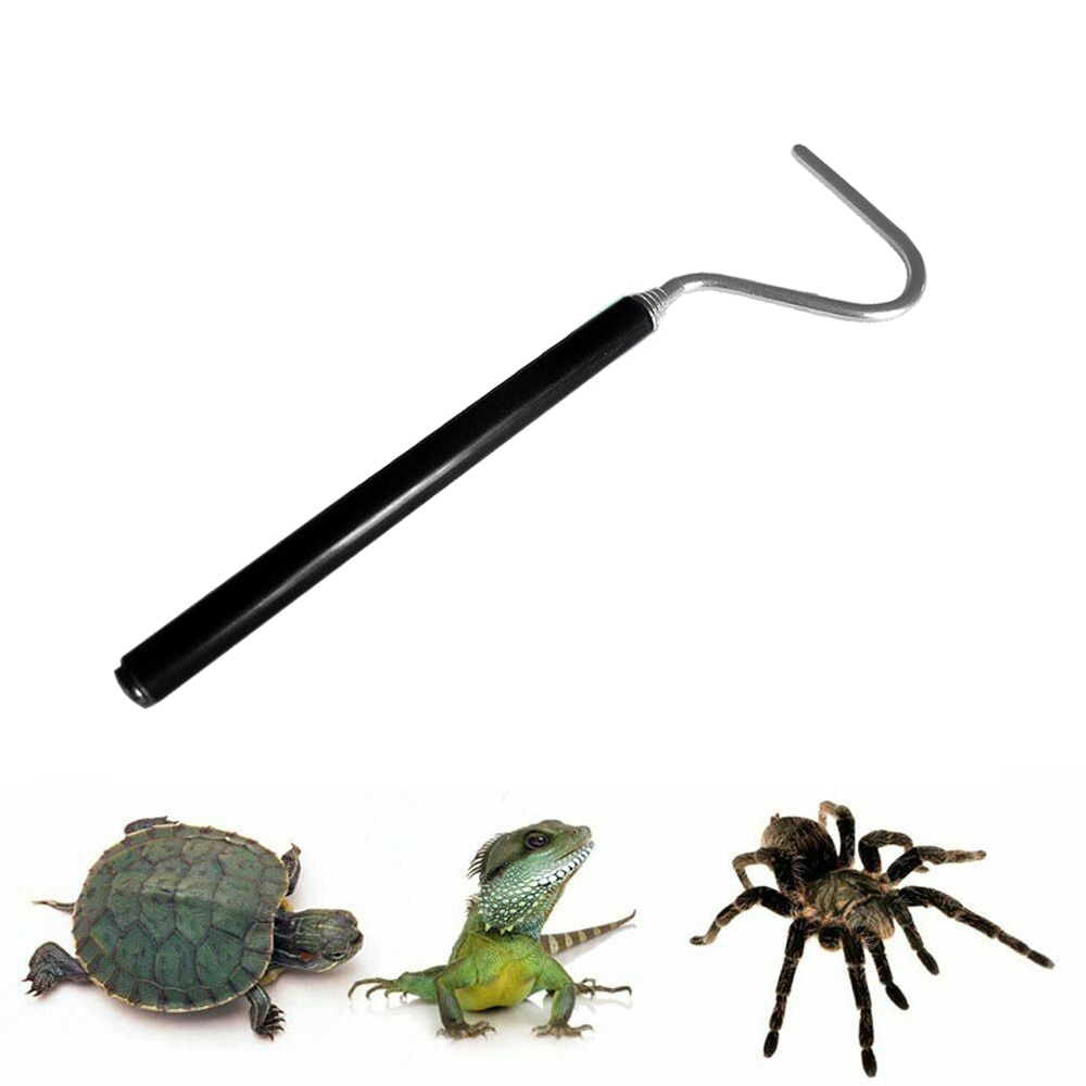 Snake Hook Stainless Steel Adjustable Telescopic Snake Capture Hook Reptile Snake Hook Long Handle Catching Tools