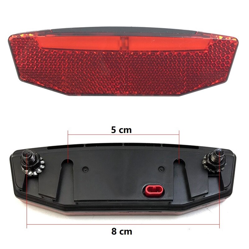 Electric Bicycle Rear Light - 6-60V LED - Night Safety Warning Lamp