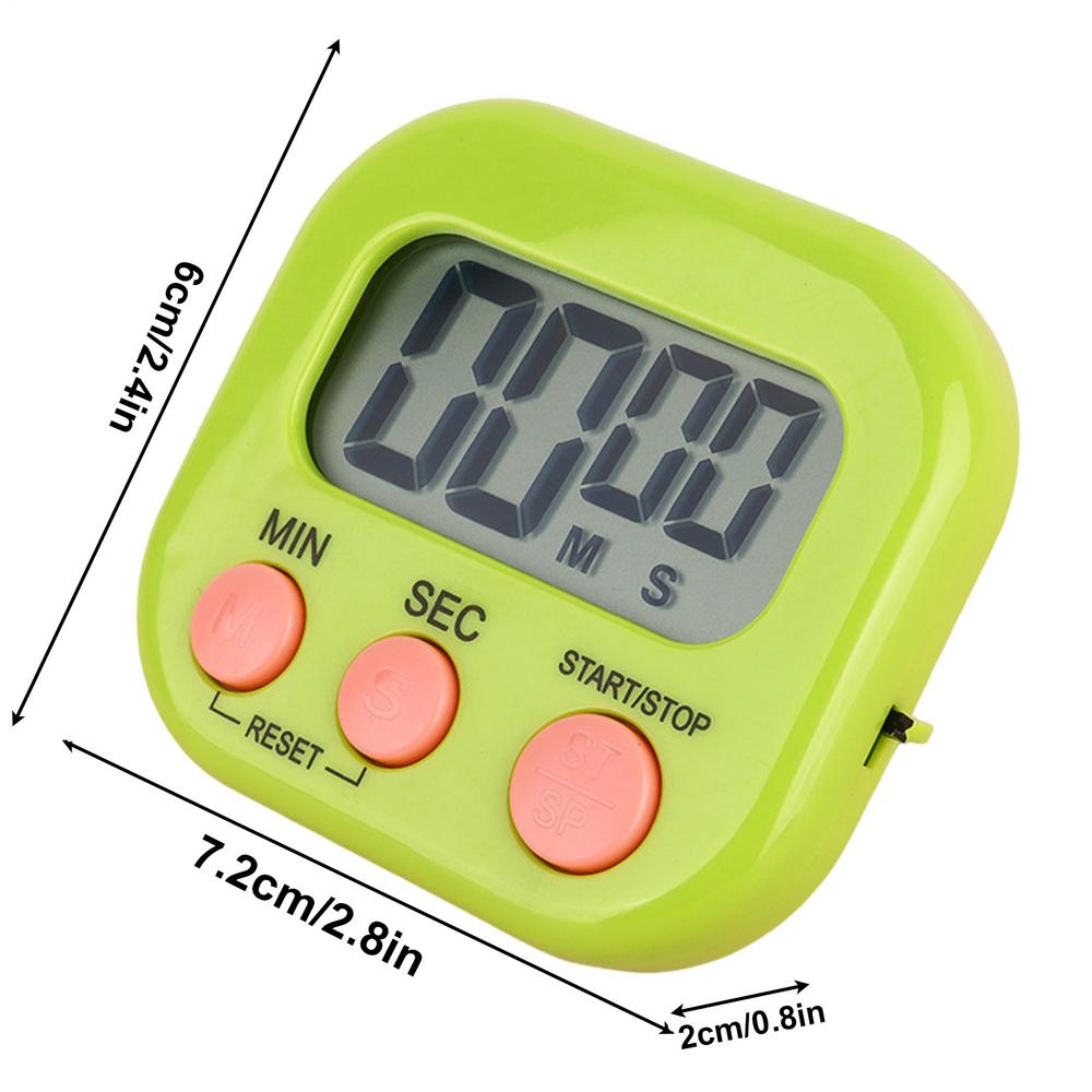 Kitchen Timer Small Digital Timer Magnetic Cooking Digital LED Display Countdown Timer Portable Cooking Classroom Timer: green