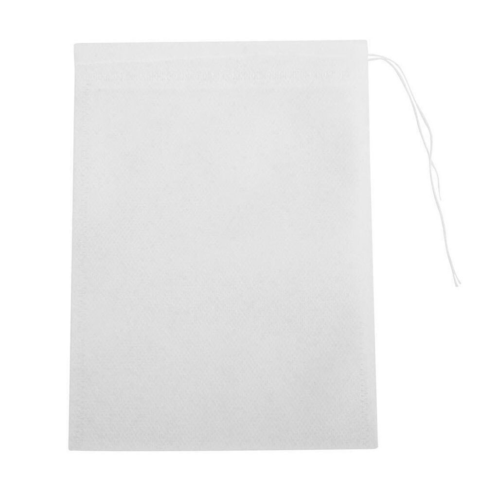100pcs/set Tea Bag Empty Loose Tea Leaf Pouch Drawstring Fabric Herb Holder DIY Drink Filter Bag fabric tea bag empty tea bag: 15x20cm