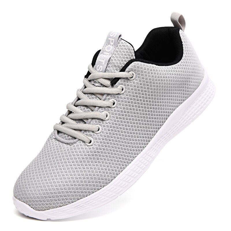 Grande taille 39-48 zapatillas de deporte chaussures hommes Tennis baskets léger homme chaussures respirant hommes formateurs articles chaussants pour hommes: Gris / 13