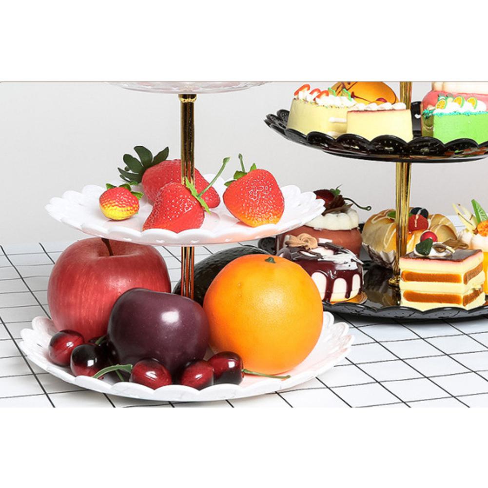 3-Tier Stand Cake Stand Three-layer Fruit Plate Cake Stand Dessert Vegetable Storage Rack Afternoon Tea Weeding Party Cake Stand