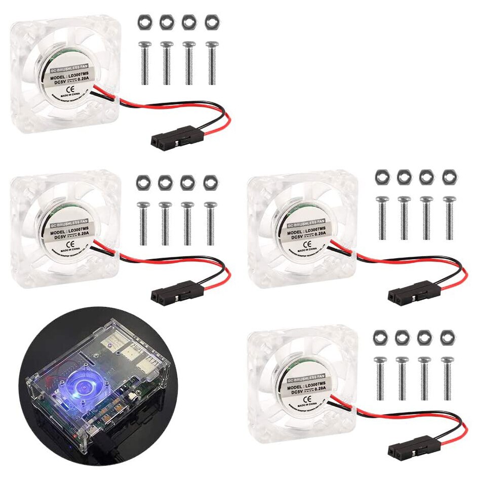 Raspberry Pi Fan Small Computer Fan Raspberry Pi Cooling Fan 30x30x7mm Brushless CPU Cooling Fan for Raspberry Pi 3 B+