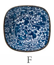 Japanese HENGFENG ceramic rice bowl square shape small bowl dish for: F