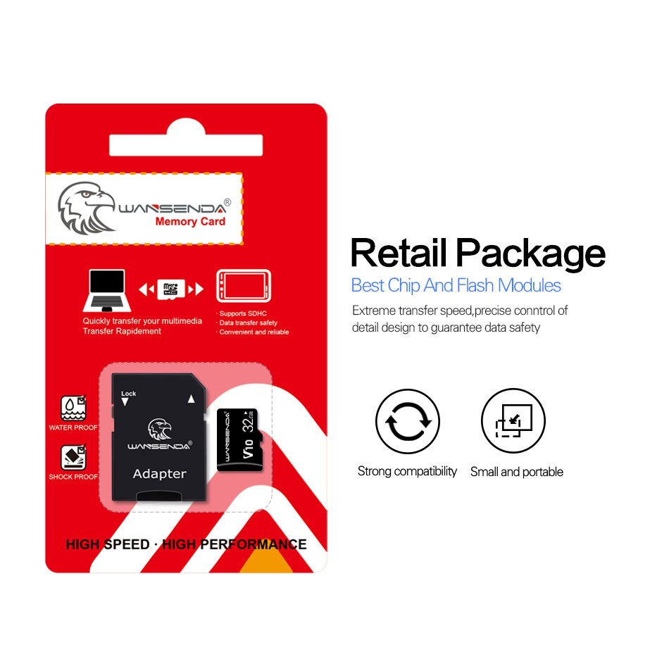 Originele Wansenda Geheugenkaart 128Gb 64Gb 32Gb 16Gb 8Gb 4Gb Microsd-kaart mini Tf Card Voor Smartphone