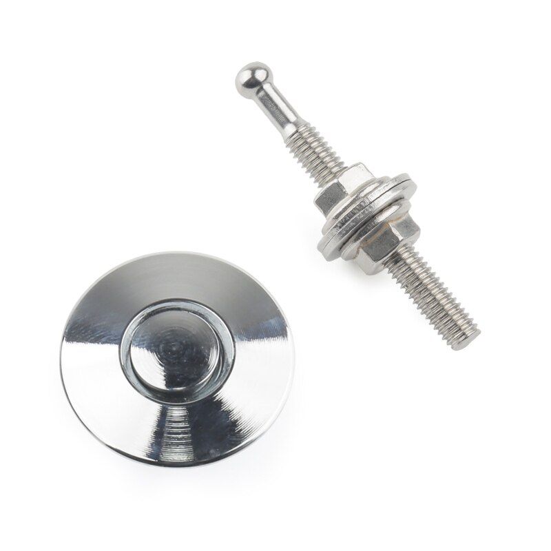 universell 1 stk 1.25 " 32mm trykknapp med trykknapper, låseklipsett, bil hurtig jdm stil pinner: A-sølv