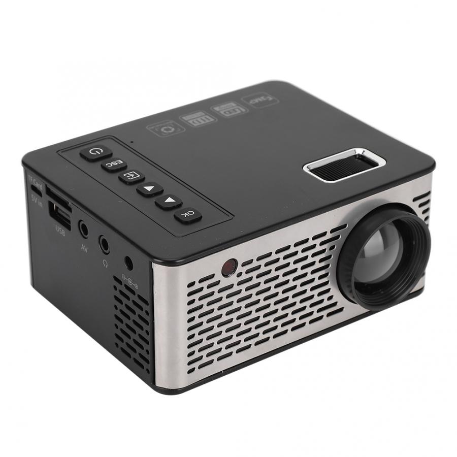 600 Lumes TFT LCD Mini Projector for Conference Maximum Resolution 1920*1080 Support USB / Memory Card / HDMI / AV / IR