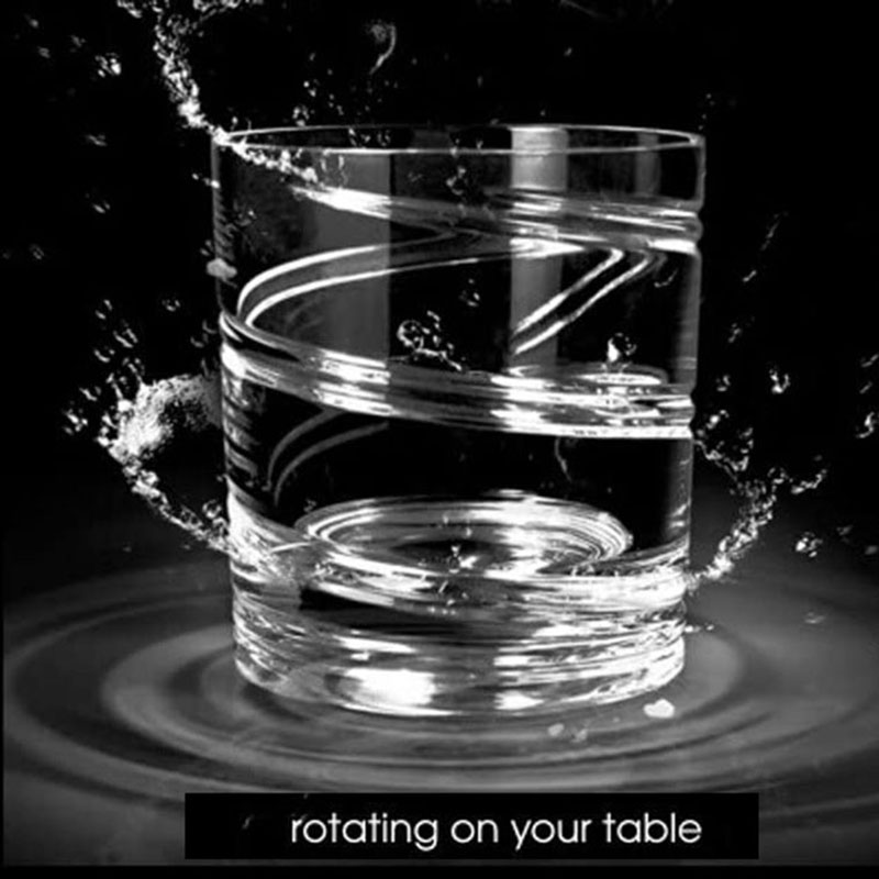 Vaso de Whisky giratorio de 1 piezas, vaso antiguo para beber Bourbon,Scotch, cócteles o té, Whisky