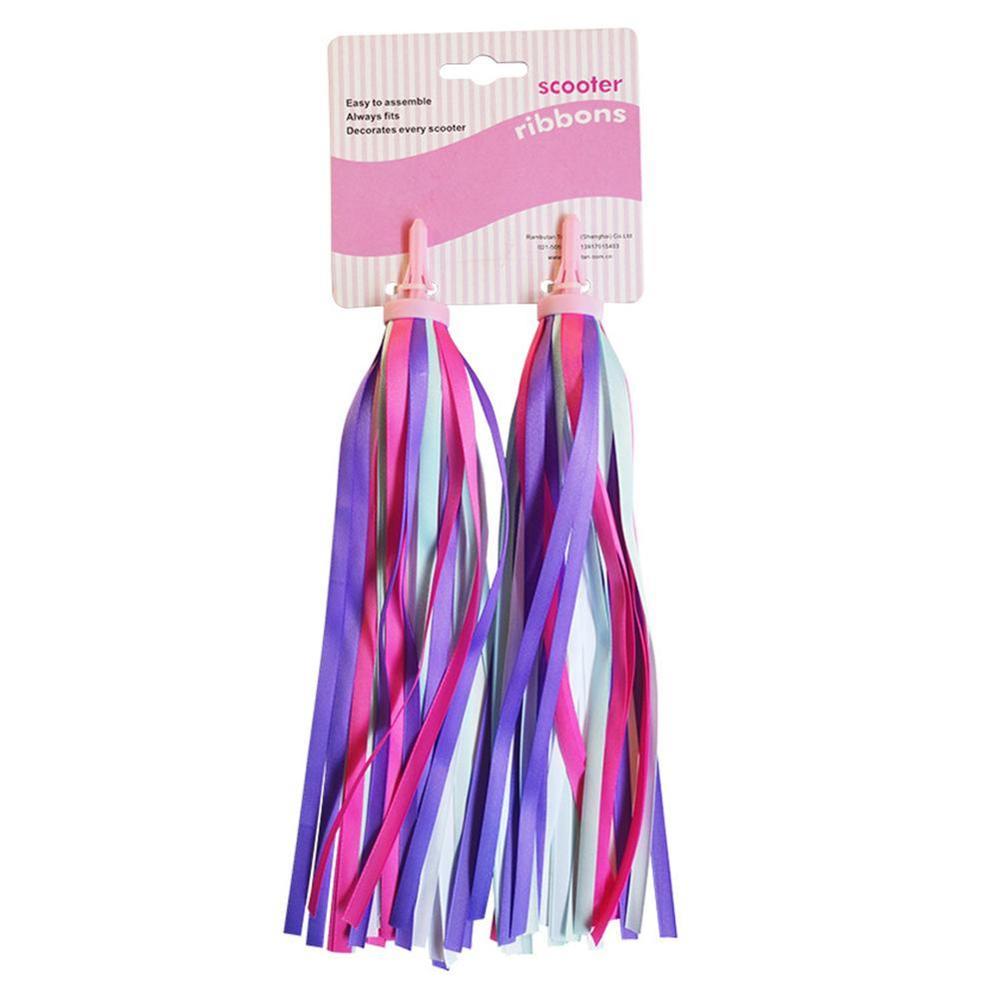 2pcs Colorful Bicycle streamer Bike Bicycle Cycling Scooter Handlebar Tassels Streamers Tassels Bicycle Accessories: D
