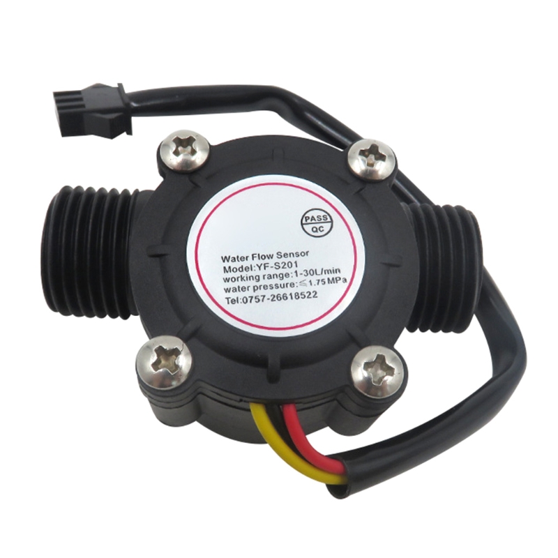 1-30L/min Water Flow Hall Counter/Sensor Water Control Water Flow Rate Switch: BK