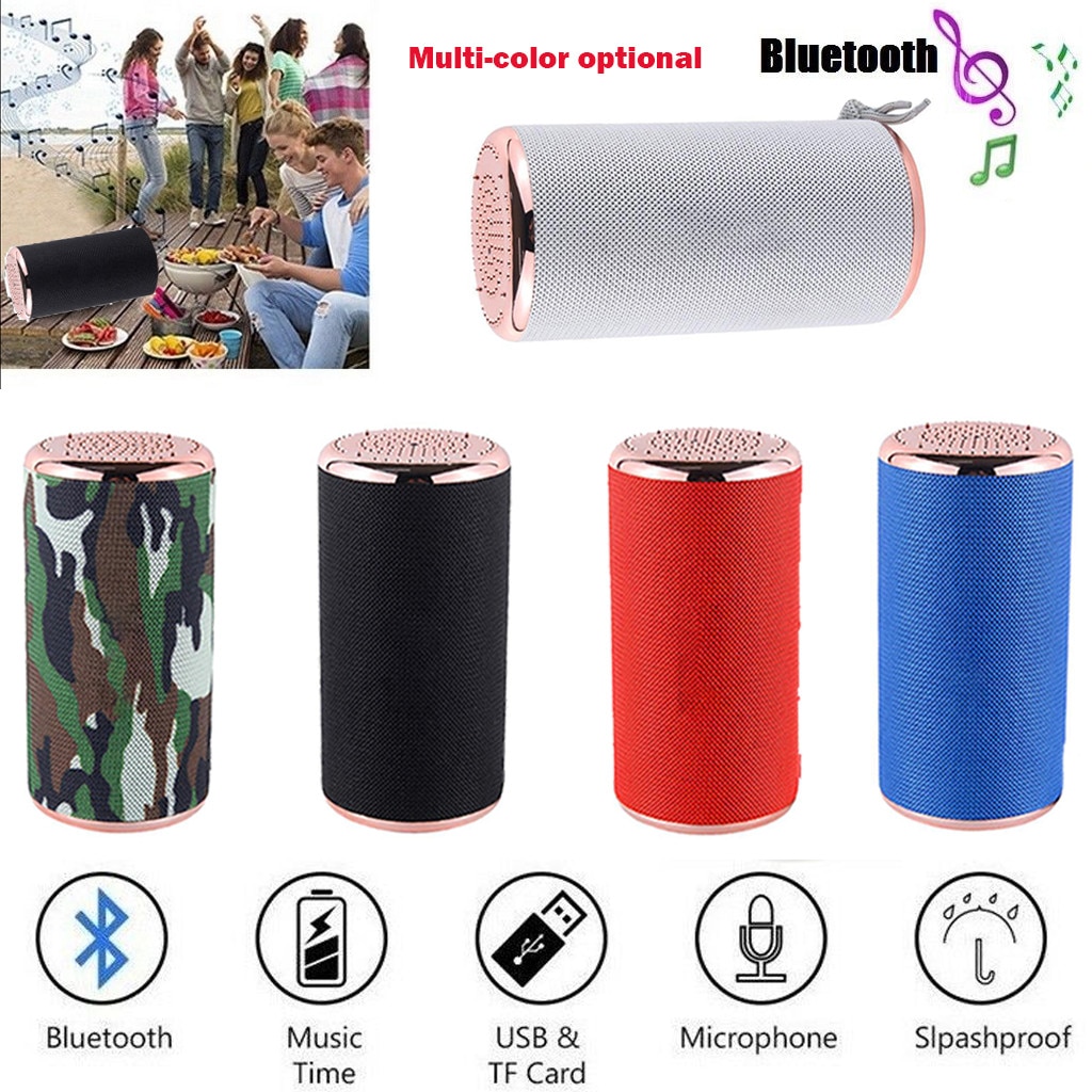 Portable Bluetooth Speaker with Loud Volume Outdoor Stereo Bass Audio USB/TF/FM Radio IPX6 Waterproof for Home and OutdoorC401