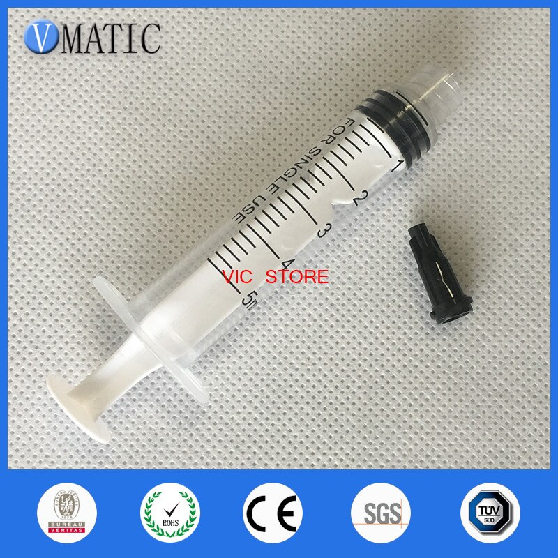 Top Seller Glue Dispensing Plastic Manual 5Cc/Ml 10 Sets With Caps/Stopper Dispenser Syringes