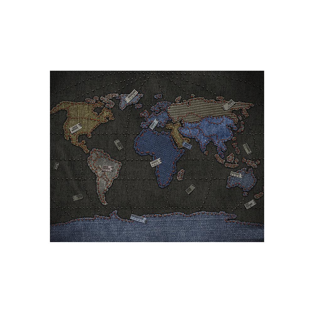 DIY World Map Cowboy Style Fun Decorative Map 150x100cm Home Wall Decor Painting