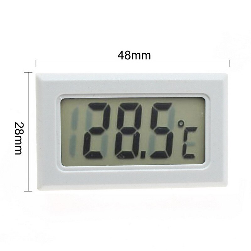 Vattentät digital termometer lcd digital skärm precision kylskåp termometer kyl och frys med justerbart stativ: Inbäddad