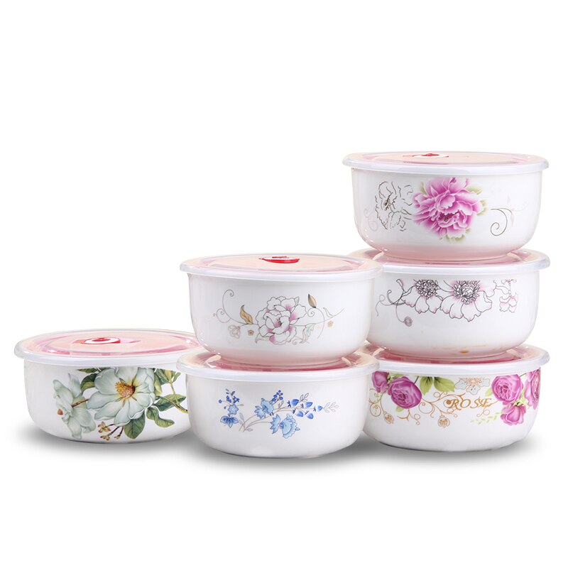 Knochen China Mikrowelle Schüssel Studenten sofortig-nudeln Schüssel 750 ML Abdichtung lunchbox