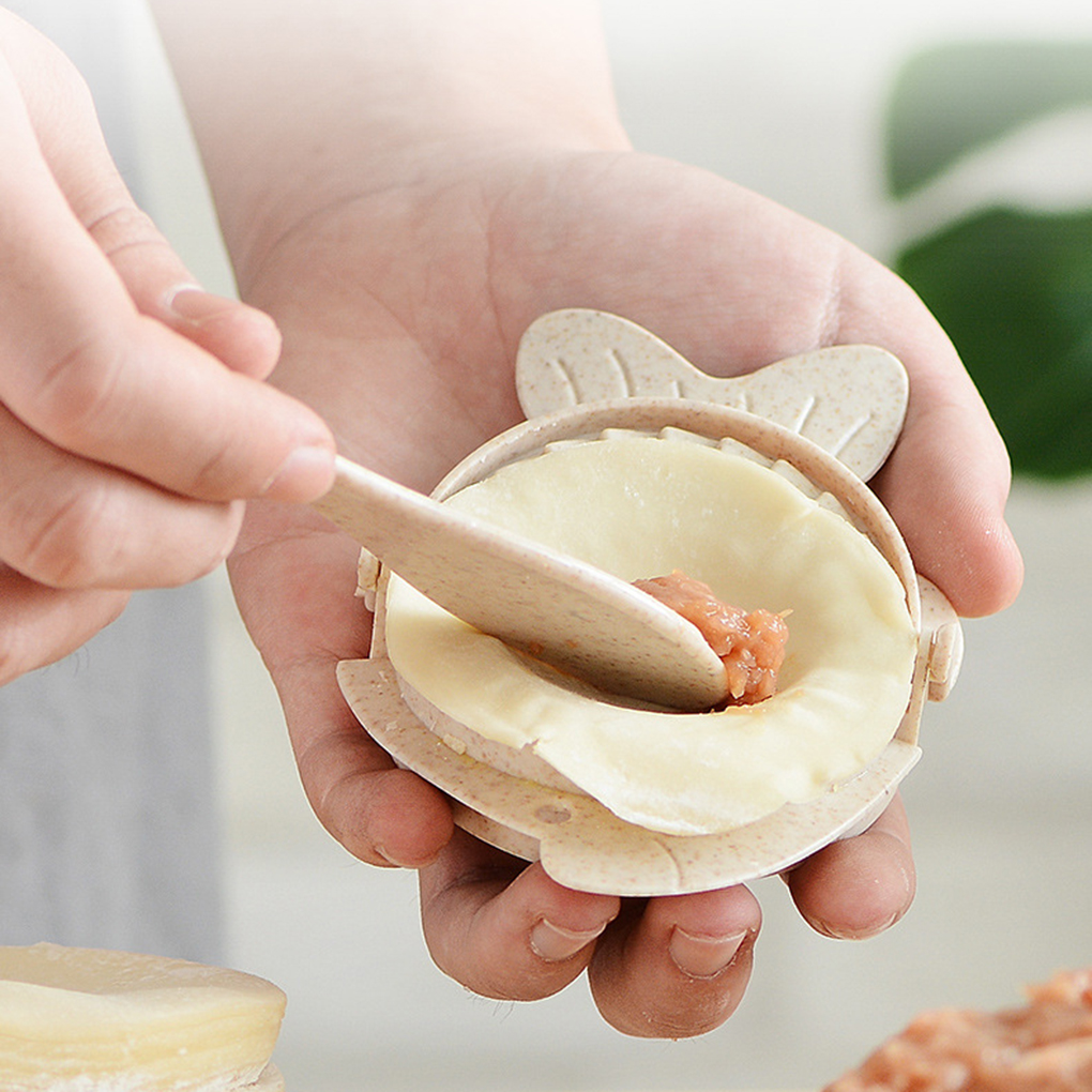 Envoltura Dumpling de paja de trigo cortador para pastelería molde de ravioles utensilios de cocina Color aleatorio