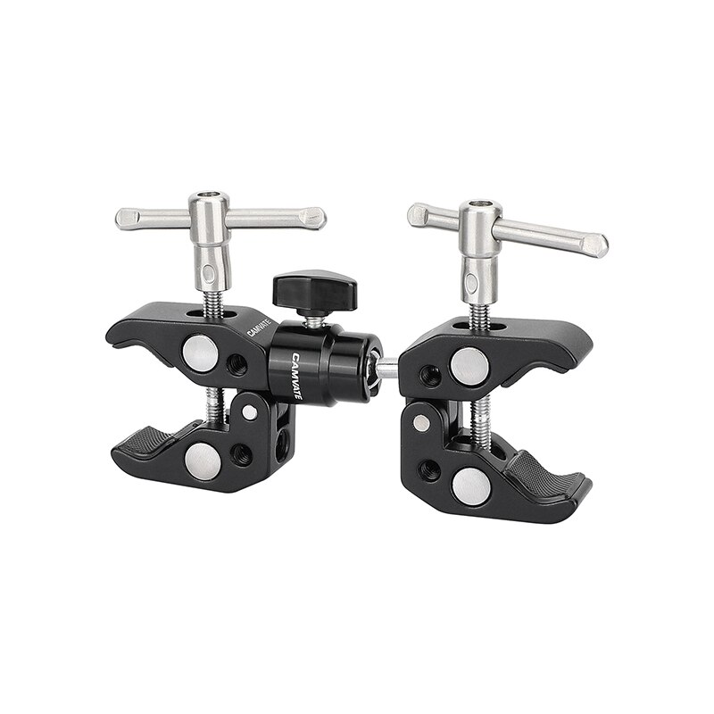 Hdrig doppel-super-krabben-greiferklemmen mit verstellbarem 1/4 -20 -kugelkopf-halterungsadapter für fotogeräte (universell einsetzbar)
