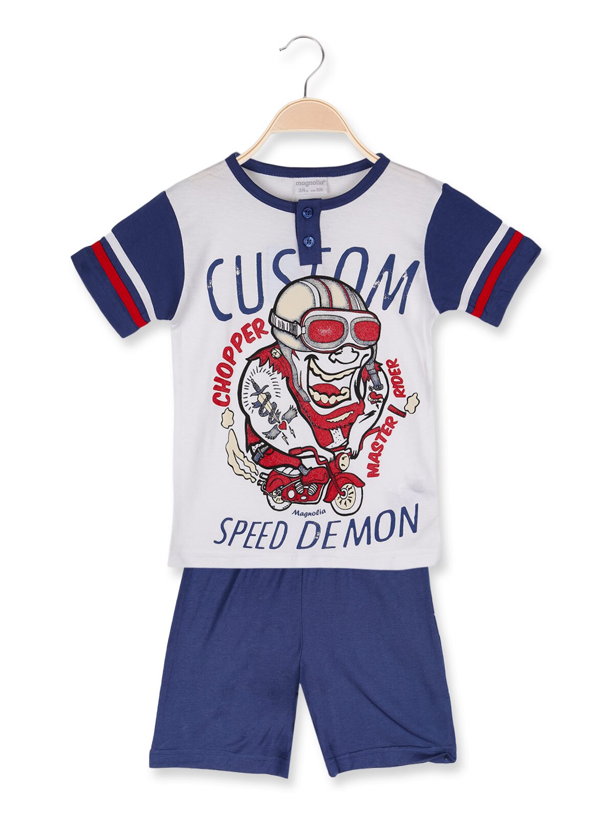 Pyjama korte katoen: BIANC / 7T