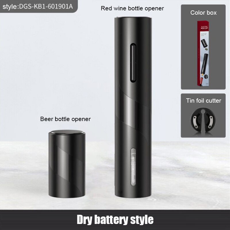 Juego de sacacorchos eléctrico multifuncional para hombre, caja de con cuchillo de aluminio para verter vino, accesorios de cocina para vino,: red wine beer 01