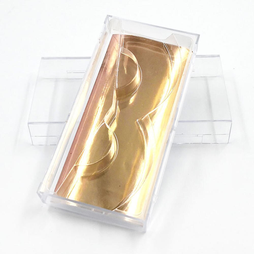 Portable vide étui à cils Transparent acrylique coque en diamant faux cils boîte de rangement en plastique boîte d'emballage de cils avec plateau: E