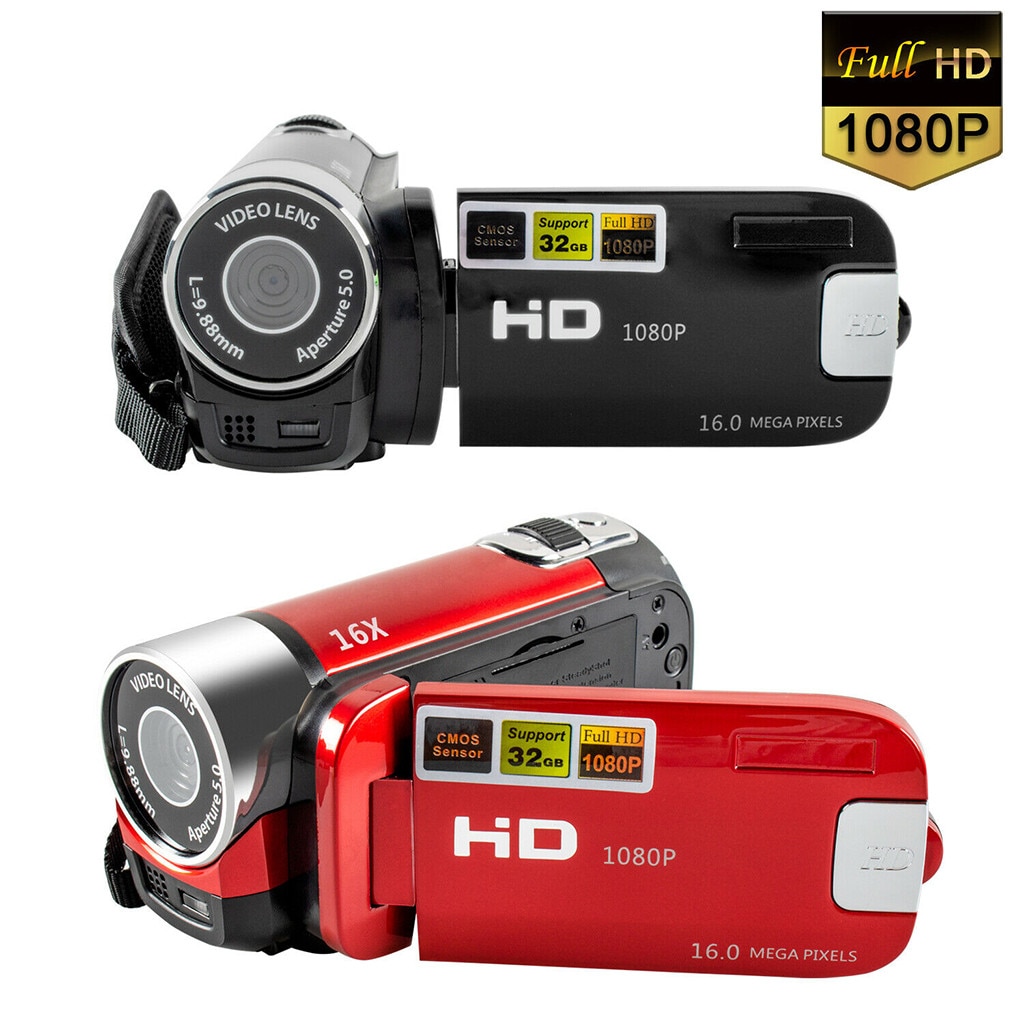 16x videokamera camcorder vlogging kamera fuld  hd 1080p digitalkamera 2 farver understøtter  ja4
