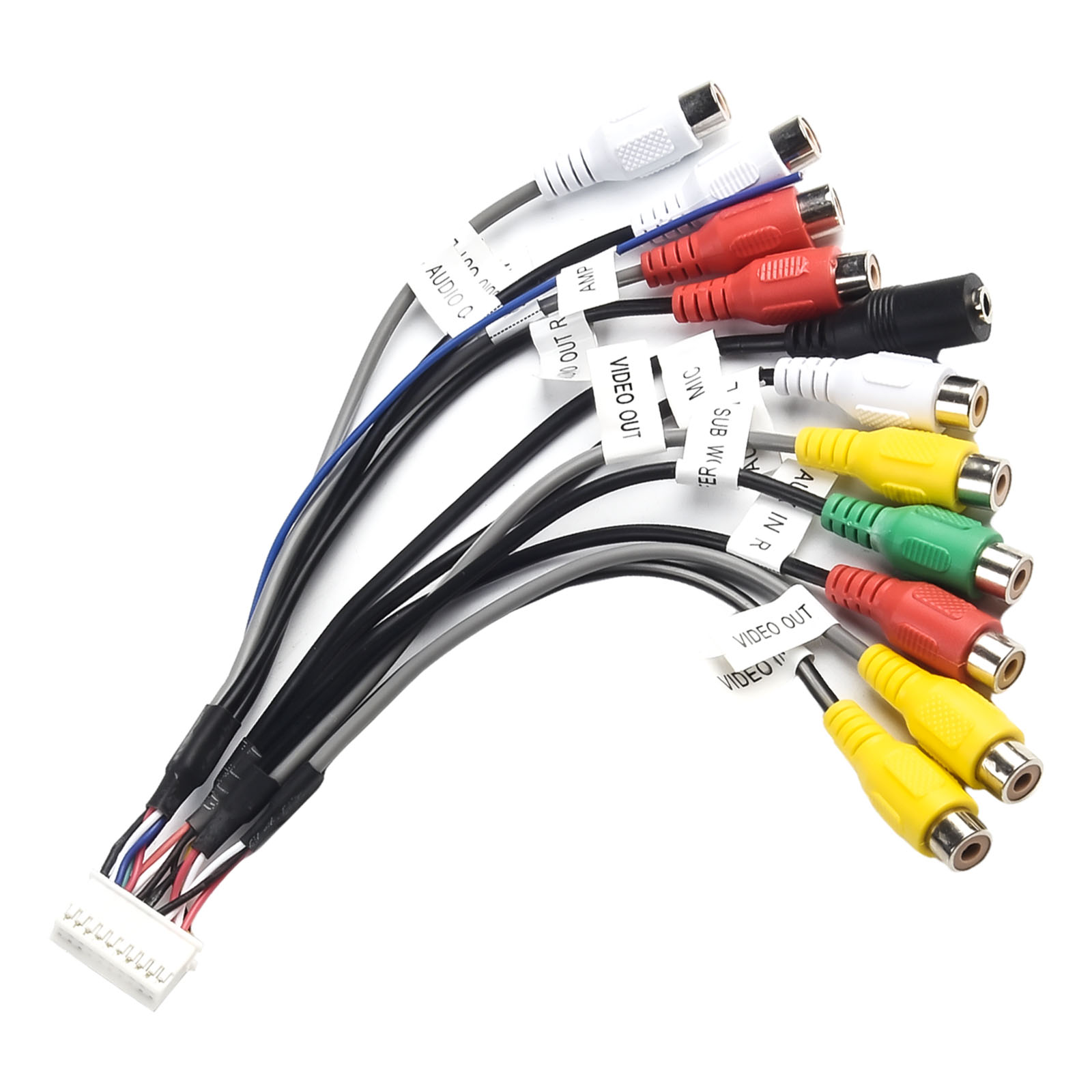 Adaptateur de connecteur de câblage pour touristes, câble de caméra, pré-ampli, vidéo, sortie d'entrée AV, prise 20 broches, RCA, fil AUX, SFP