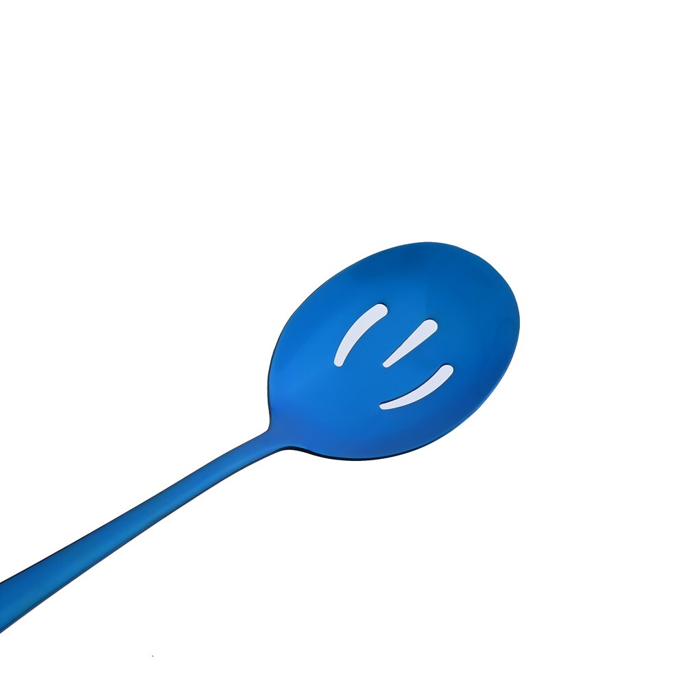 Western Stainless Steel Serving Spoon Restaurant Public Cutlery Soup Ladle Colander Fork Shovel Rainbow Distributing Spoons