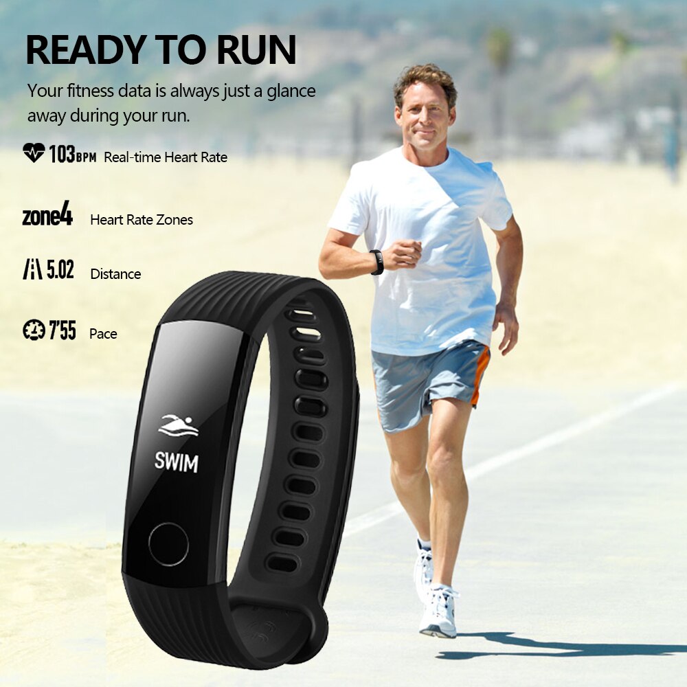 Huawei – Bracelet connecté Honor Band 3, avec moniteur d'activité physique et de fréquence cardiaque, étanche, Original, 100%