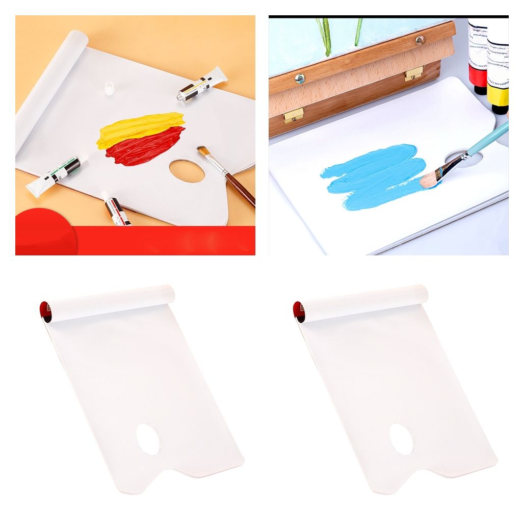 36Sheets Coated Paper Palette Pad Artist Mixing w/ Thumb Hole Oil Acrylic Paints