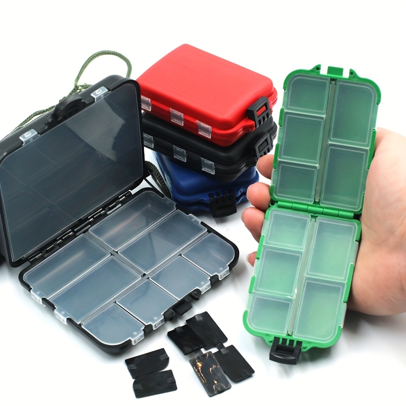 TAKBAS 1PC Small Fishing Tackle Box, Plastic Portable Organizer, Hooks Lure Baits Storage Box Containers For Storing Swivels Jig