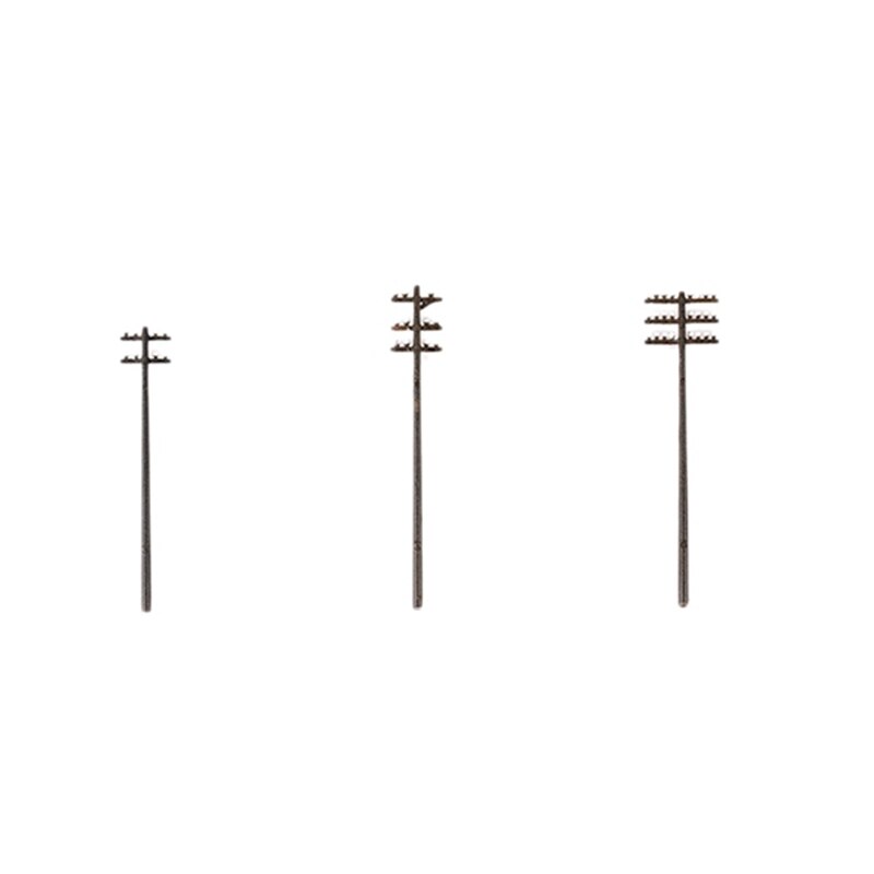 3 Pcs Model Train Ho Scale DIY Architectural Model Telegraph Poles Material Sand Table Model Materials: S