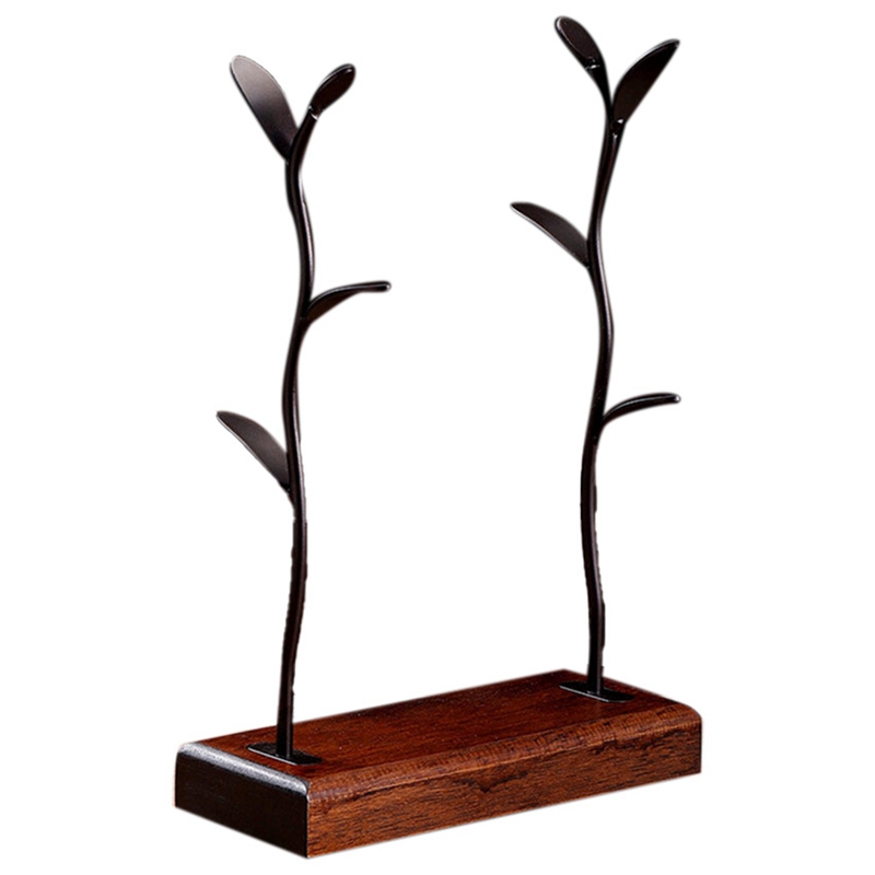 Soporte de madera con forma de árbol para taza de café, estante de drenaje de almacenamiento colgante para cocina, organizador de joyería, decoración: Lavanda