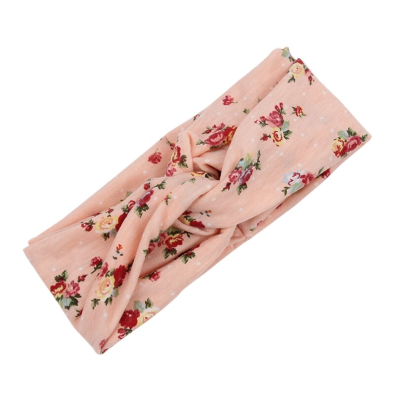 Vrouwen Sport Brede Bloemen Sport Haarband Vrouwelijke Volwassen Mode Casual Elastische Hoofdband Hoofdband Gewikkeld Haar Accessoires: Roze