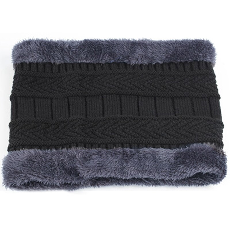Conjunto de gorros de lana de Coral para hombre, bufanda cálida y transpirable, gorro de punto de lana con letras, gorro de doble capa, para invierno, Uds.