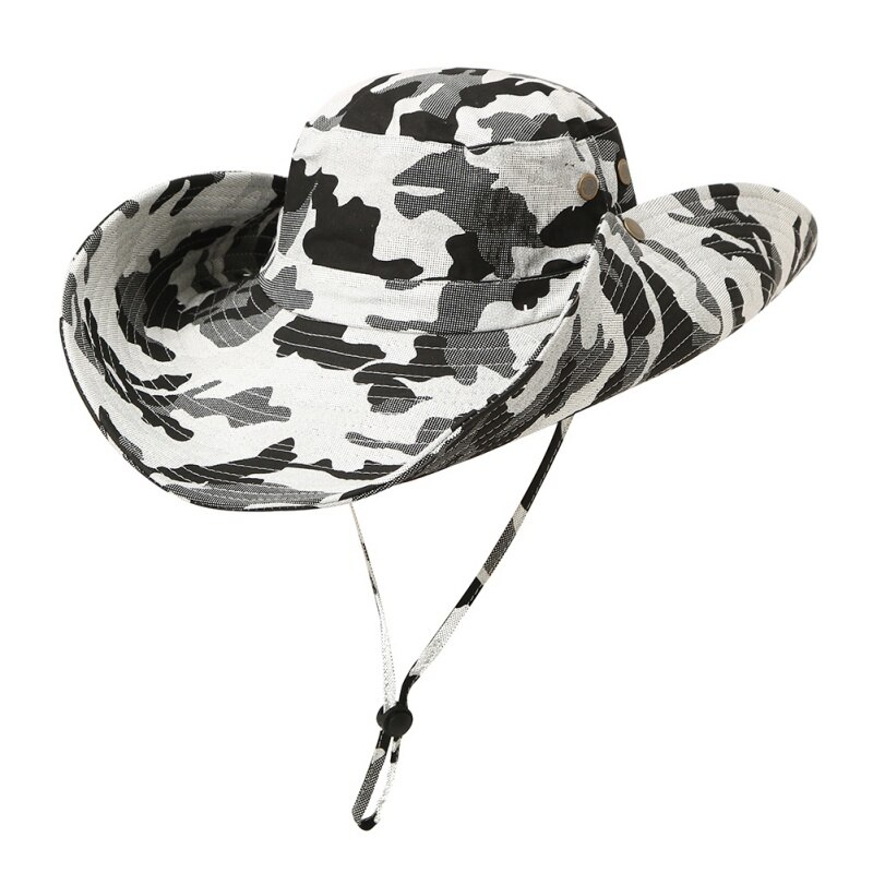 Cappello da Sole - Cotone Leggero Pieghevole Traspirante - Laccio Regolabile - Donna Spiaggia Pesca Escursionismo