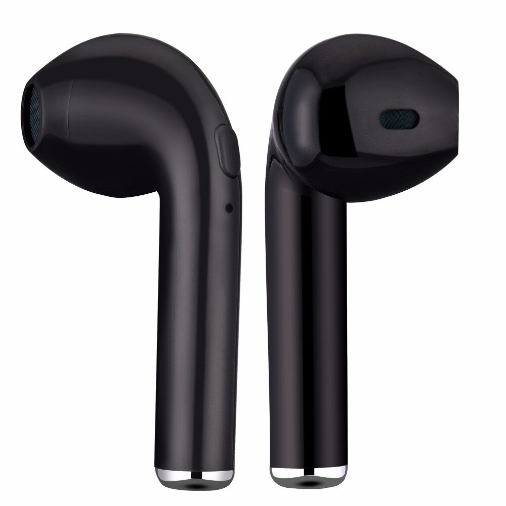 I7 i7s tws Auricolare Bluetooth Auricolari Auricolare senza fili del trasduttore auricolare Con Il Mic con cavo Per Apple Samsung Huawei xiaomi LG telefoni: Double Black