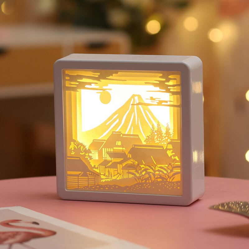 Bursdag for kjæresten kjæreste 3d papirutskjæringslys usb-lys jubileumsår valentinsdag