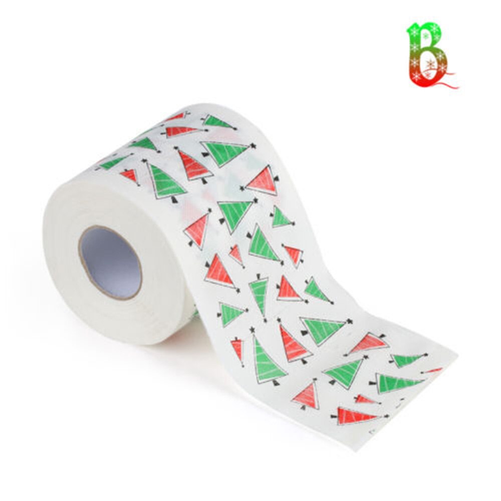 Rouleau de papier toilette en papier pour arbre de noël, père noël, élan, drôle et mignon, décoration de Table pour salon et salle de bain: B