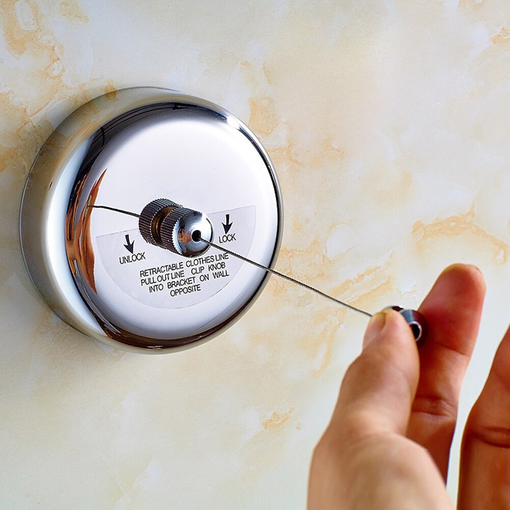 Retractable Clothesline 2.8 Meters Stainless Steel Clothes Drying Line Home Hotel Travel Clothes Dryer Organiser Laundry Hanger